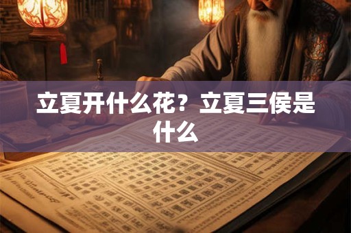 立夏开什么花？立夏三侯是什么