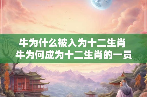 牛为什么被入为十二生肖 牛为何成为十二生肖的一员