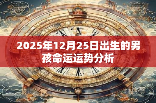2025年12月25日出生的男孩命运运势分析