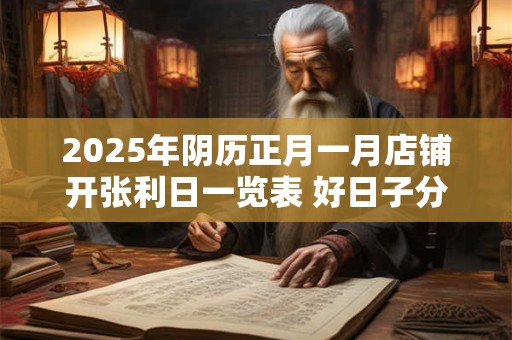 2025年阴历正月一月店铺开张利日一览表 好日子分析