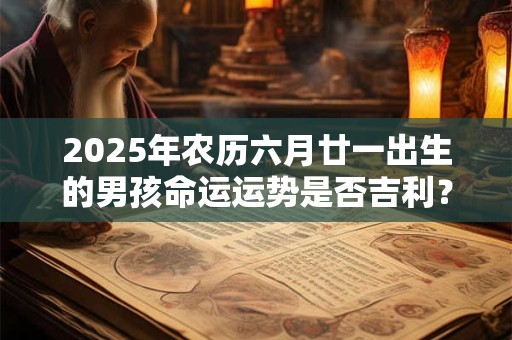 2025年农历六月廿一出生的男孩命运运势是否吉利？
