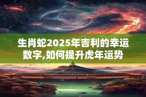 生肖蛇2025年吉利的幸运数字,如何提升虎年运势 生肖蛇2025年吉利的幸运数字,如何提升虎年运势