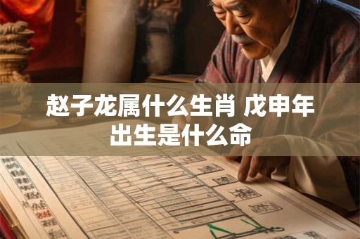 赵子龙属什么生肖 戊申年出生是什么命