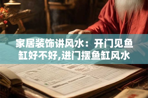 家居装饰讲风水：开门见鱼缸好不好,进门摆鱼缸风水好不好