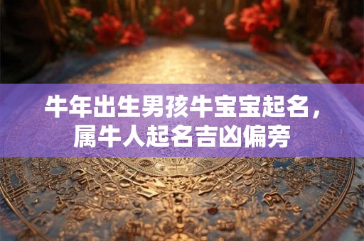 牛年出生男孩牛宝宝起名，属牛人起名吉凶偏旁