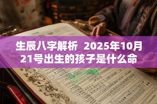 生辰八字解析  2025年10月21号出生的孩子是什么命