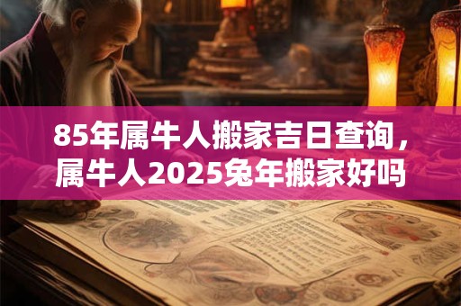 85年属牛人搬家吉日查询，属牛人2025兔年搬家好吗