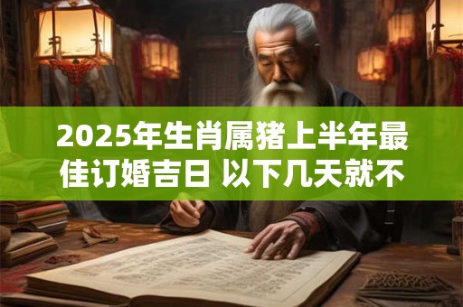 2025年生肖属猪上半年最佳订婚吉日 以下几天就不错