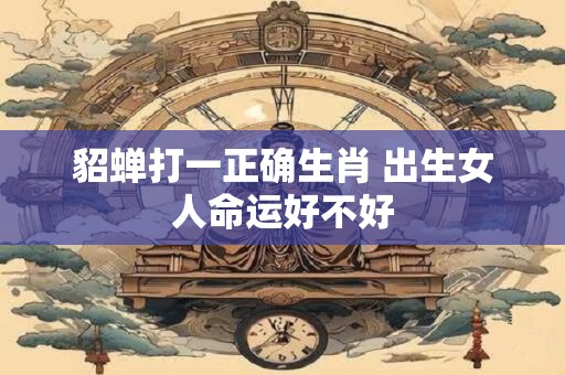 貂蝉打一正确生肖 出生女人命运好不好