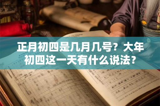 正月初四是几月几号？大年初四这一天有什么说法？