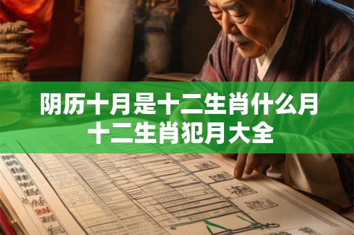 阴历十月是十二生肖什么月 十二生肖犯月大全