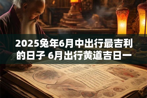 2025兔年6月中出行最吉利的日子 6月出行黄道吉日一览表