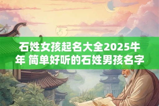 石姓女孩起名大全2025牛年 简单好听的石姓男孩名字