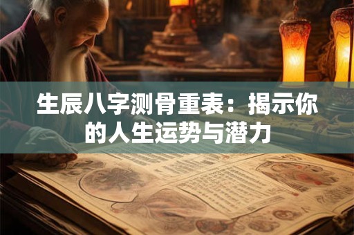 生辰八字测骨重表：揭示你的人生运势与潜力