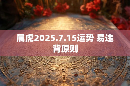属虎2025.7.15运势 易违背原则
