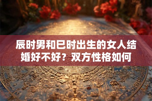 辰时男和巳时出生的女人结婚好不好？双方性格如何