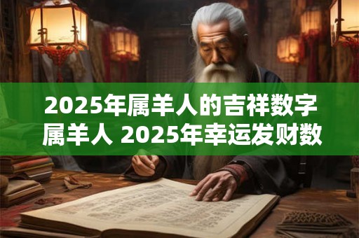 2025年属羊人的吉祥数字 属羊人 2025年幸运发财数字是什么