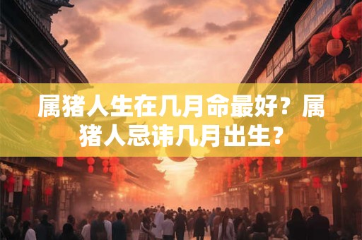 属猪人生在几月命最好？属猪人忌讳几月出生？
