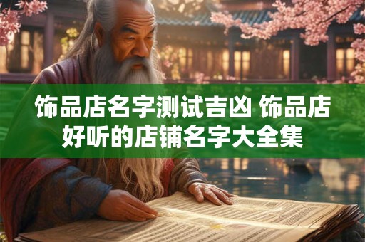 饰品店名字测试吉凶 饰品店好听的店铺名字大全集
