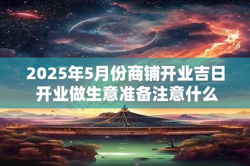 2025年5月份商铺开业吉日 开业做生意准备注意什么