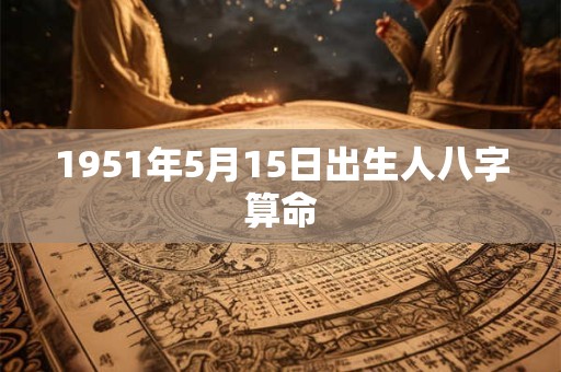 1951年5月15日出生人八字算命