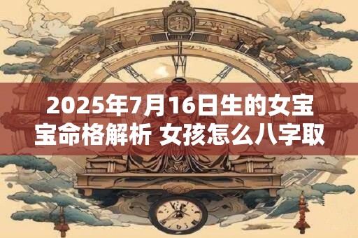 2025年7月16日生的女宝宝命格解析 女孩怎么八字取名