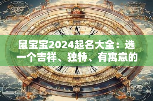 鼠宝宝2024起名大全：选一个吉祥、独特、有寓意的名字！