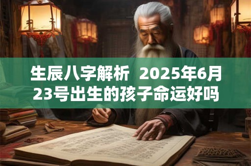 生辰八字解析  2025年6月23号出生的孩子命运好吗
