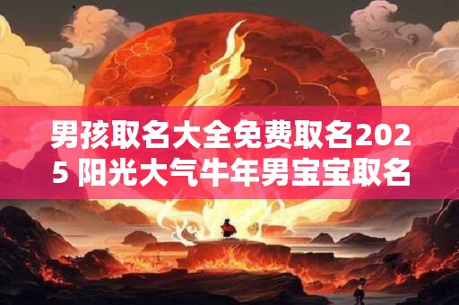 男孩取名大全免费取名2025 阳光大气牛年男宝宝取名
