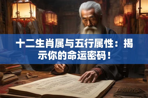 十二生肖属与五行属性：揭示你的命运密码！