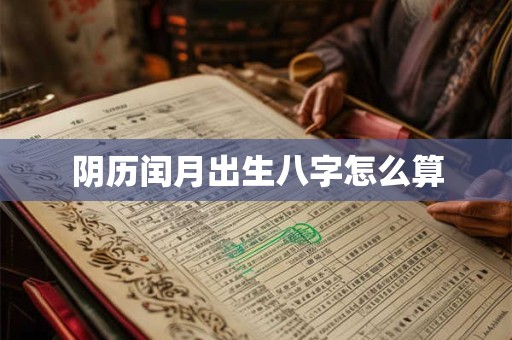 阴历闰月出生八字怎么算
