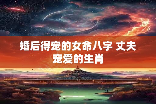 婚后得宠的女命八字 丈夫宠爱的生肖