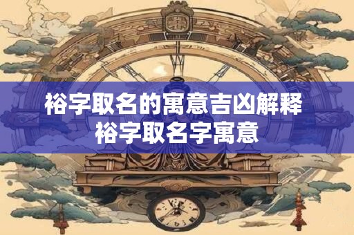 裕字取名的寓意吉凶解释 裕字取名字寓意