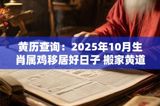 黄历查询：2025年10月生肖属鸡移居好日子 搬家黄道吉日