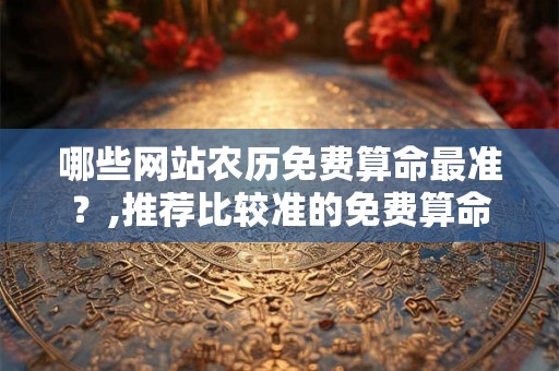 哪些网站农历免费算命最准？,推荐比较准的免费算命网