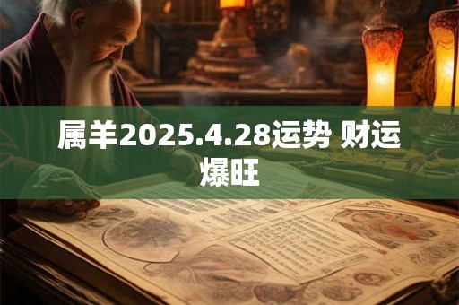 属羊2025.4.28运势 财运爆旺