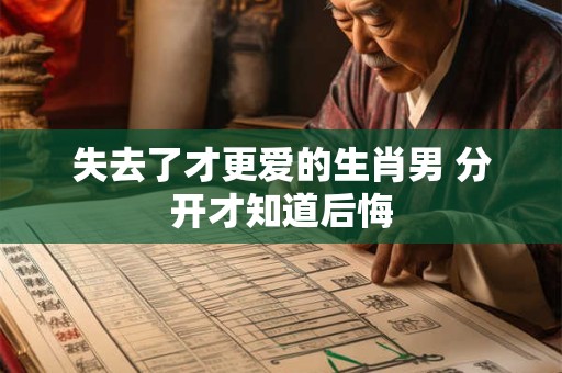 失去了才更爱的生肖男 分开才知道后悔