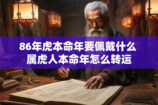 86年虎本命年要佩戴什么 属虎人本命年怎么转运