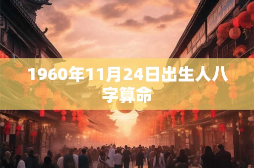 1960年11月24日出生人八字算命