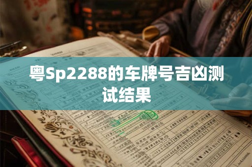 粤Sp2288的车牌号吉凶测试结果