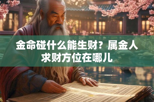 金命碰什么能生财？属金人求财方位在哪儿