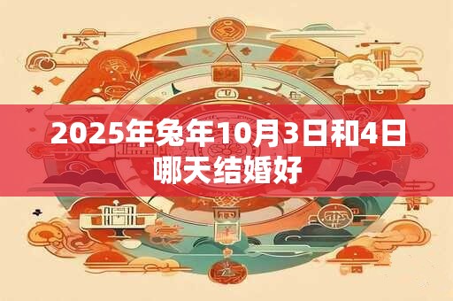 2025年兔年10月3日和4日哪天结婚好