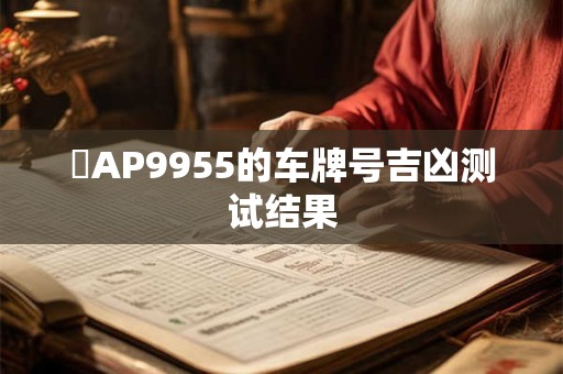 粵AP9955的车牌号吉凶测试结果