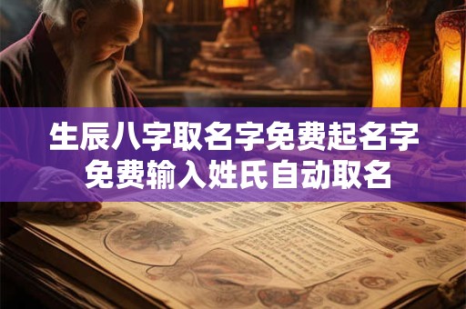 生辰八字取名字免费起名字 免费输入姓氏自动取名