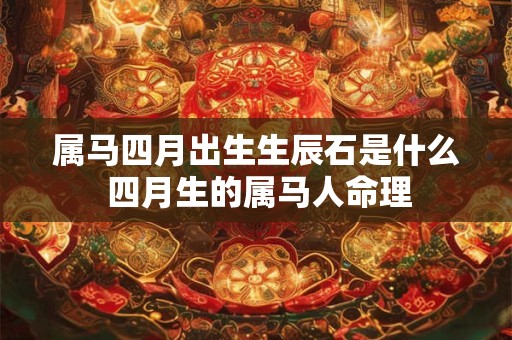 属马四月出生生辰石是什么 四月生的属马人命理