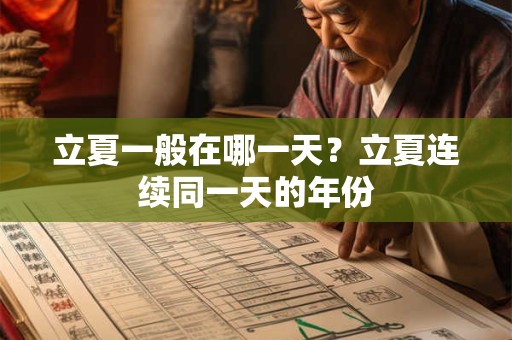 立夏一般在哪一天?立夏连续同一天的年份 立夏一般在哪一天?立夏连续同一天的年份