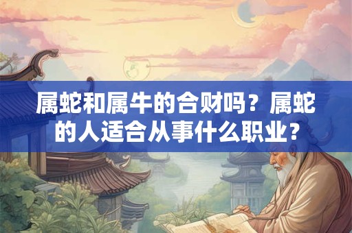 属蛇和属牛的合财吗？属蛇的人适合从事什么职业？