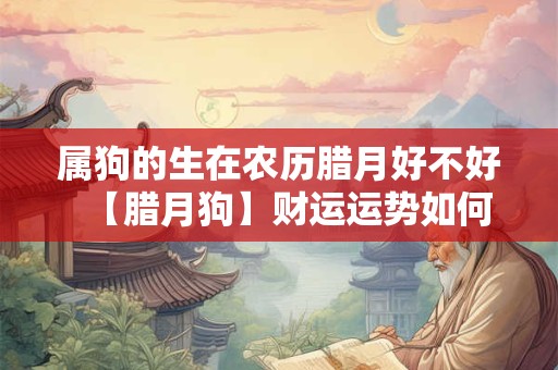 属狗的生在农历腊月好不好【腊月狗】财运运势如何