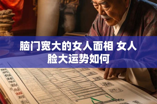 脑门宽大的女人面相 女人脸大运势如何