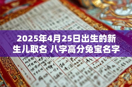2025年4月25日出生的新生儿取名 八字高分兔宝名字